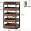 Étagère de rangement pour légumes, fruits et légumes 46,06 po de hauteur à 5 niveaux pour garde-manger, cuisine et salon