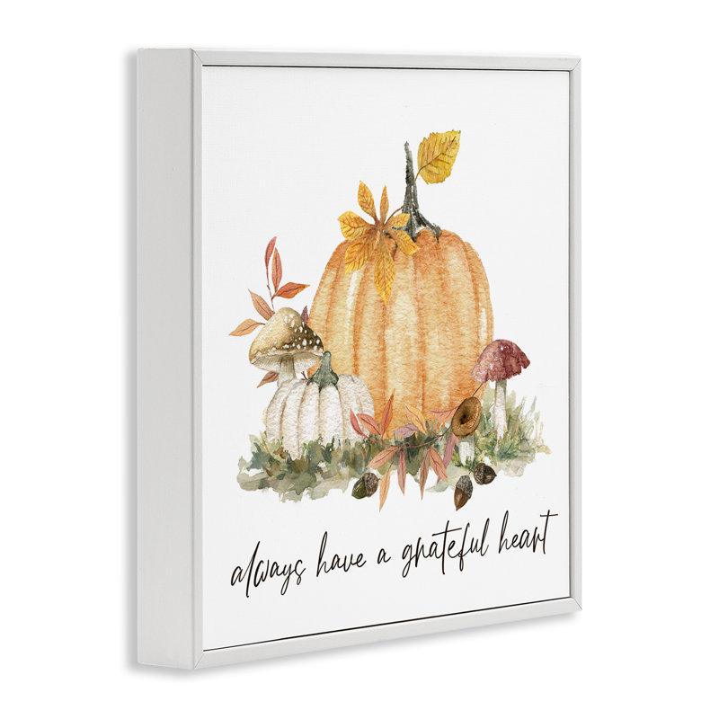 Art de giclée de citrouille gracieuse par Livi Finn, Giclée encadrée blanc bord de mer, H 17 po x l 17 po