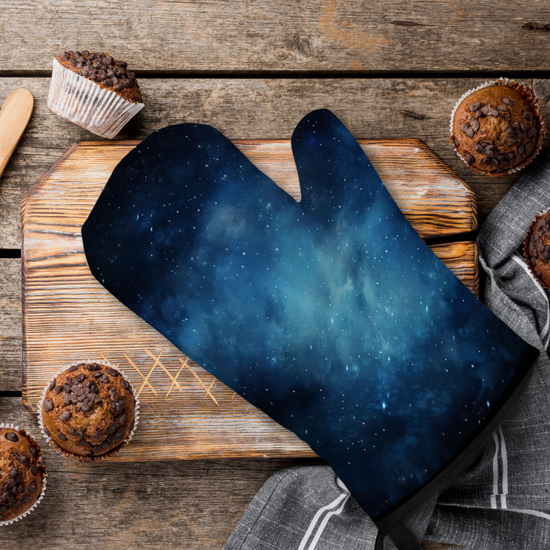 Moonlit Stars Oven Mitt Cotton Twill