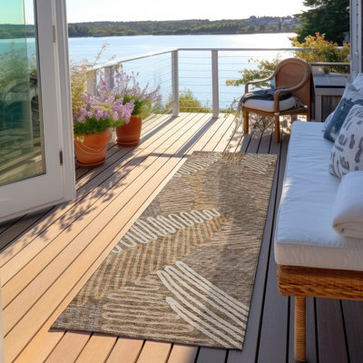 Maliana Washable Floral Indoor / Outdoor Rug