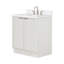 Meuble-lavabo simple en bois massif 30 po avec comptoir en quartz blanc 1,5 po et lavabo rectangulaire blanc chaud-660131807-653812905