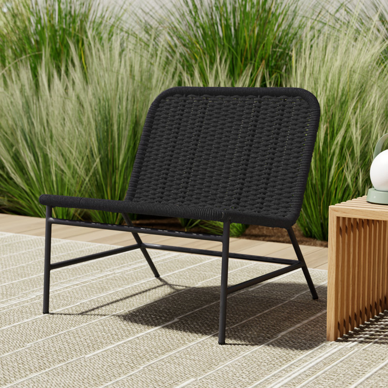 Brio Outdoor Armless Lounge Chair, Teak
