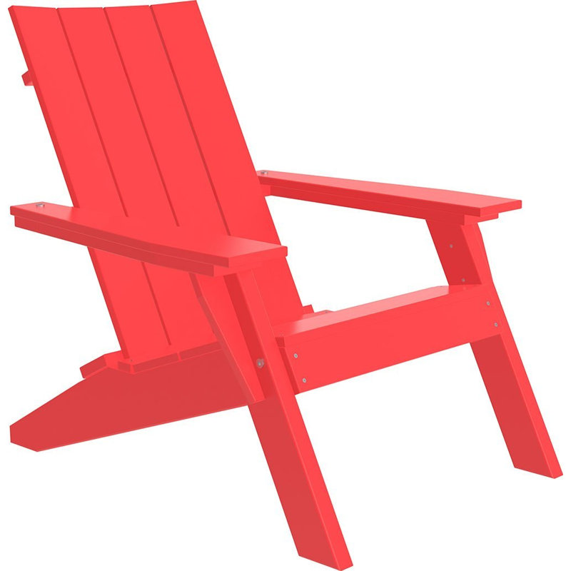 Giraud Foldable Outdoor Adirondack Chair, Red