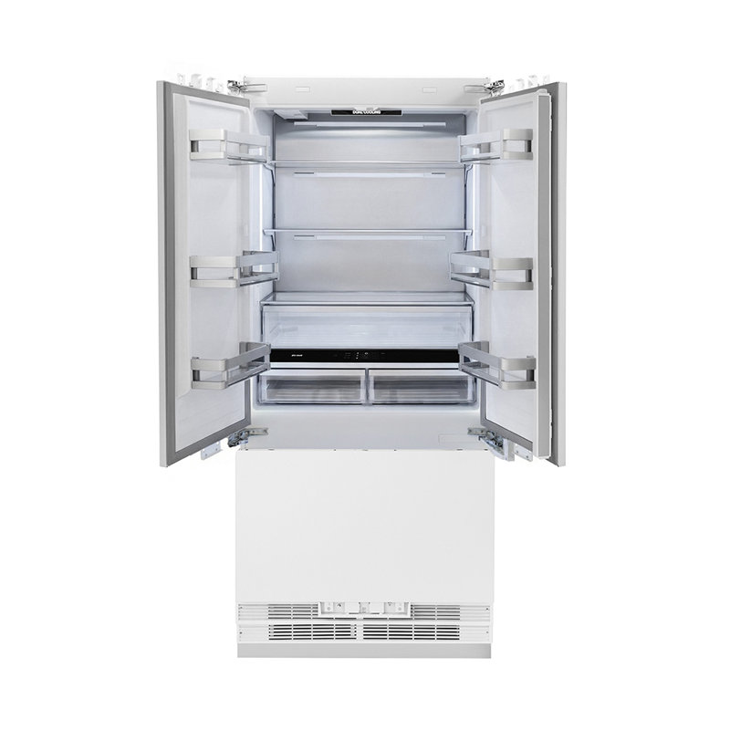 ZLINE 36 in. Panel Ready French Door Built-In Refrigerator w/ Water Dispenser and Ice Maker, Panel Ready