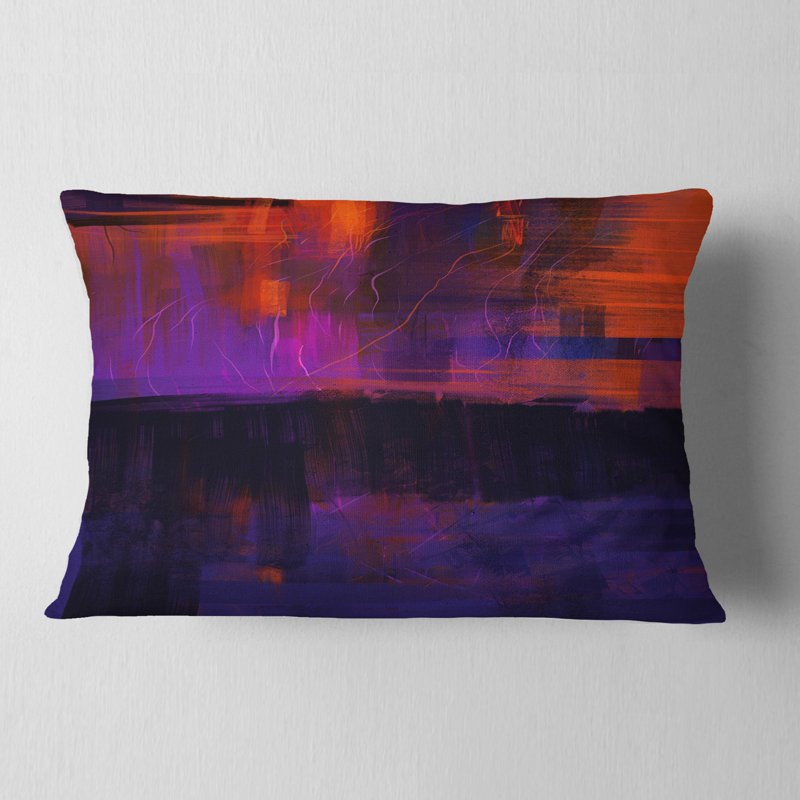 Blue Vs Red Textures - Abstract Printed Pillow