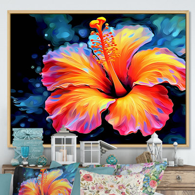Vibrant Hibiscus In The Tropical Allure On Canvas Print