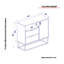 Commode combinée 2 tiroirs 31,1 po Bighorn