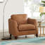 Fauteuil en cuir fleur Aria