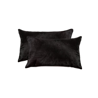  (Ensemble de deux) Coussin lombaire en peau de vache 12 "X 20"