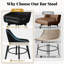 Swivel Upholstered Counter Stool with Metal Frame-2114964336-2114964301