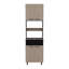 Armoire Otomo, avec 5 tablettes et 4 portes, noir, gris clair