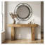 Console 63 pouces en bois de ferme avec rangement, canapé d'entrée en grain de bois naturel pour vestibule et salon
