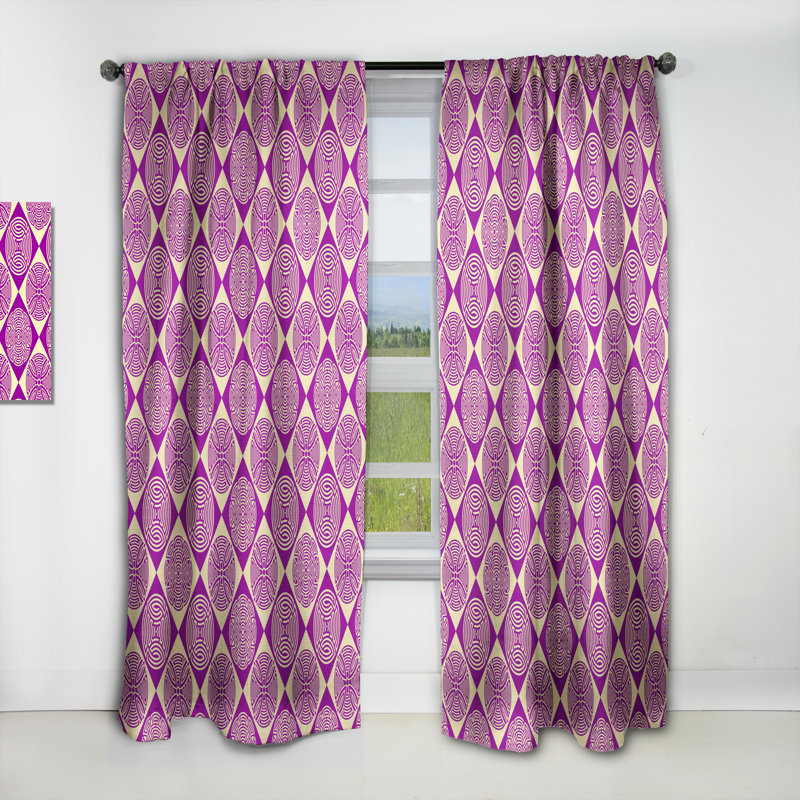 Illustration de fleurs tropicales peintes à la main - Rideau simple occultant à motif floral, L 52 po x L 95 po