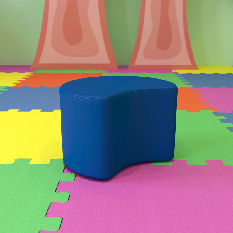 Lune flexible pour salle de classe Nicholas Soft Seating - 12 po, H 18 po x l 18 po x P 15,25 po, bleu