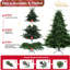 Arbre de Noël pleine forme 6 pi avec 1673 pointes - aiguilles mixtes en PE / PVC, base large pour les grands espaces, structure à charnières pour une installation facile, support en métal pour un soutien solide *-1176411857