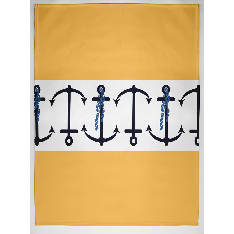 Goddard Plain Weave / Muslin Throw Blanket, Yellow