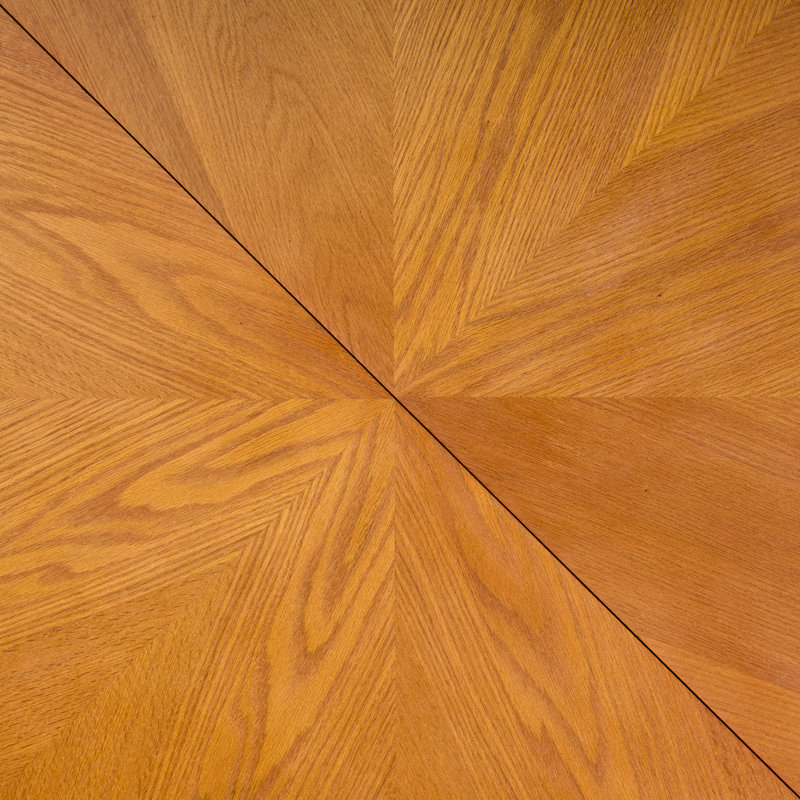 Table de salle à manger ronde en bois massif 59 pouces Evonia, H 31,5 po x L 59 po x l 59 po, Light Walnut