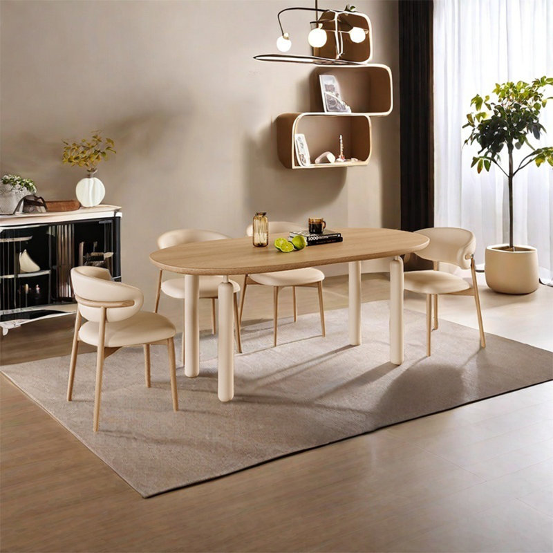 Ensemble de table de salle à manger ovale, H 29,52 po x L 62,99 po x l 31,49 po