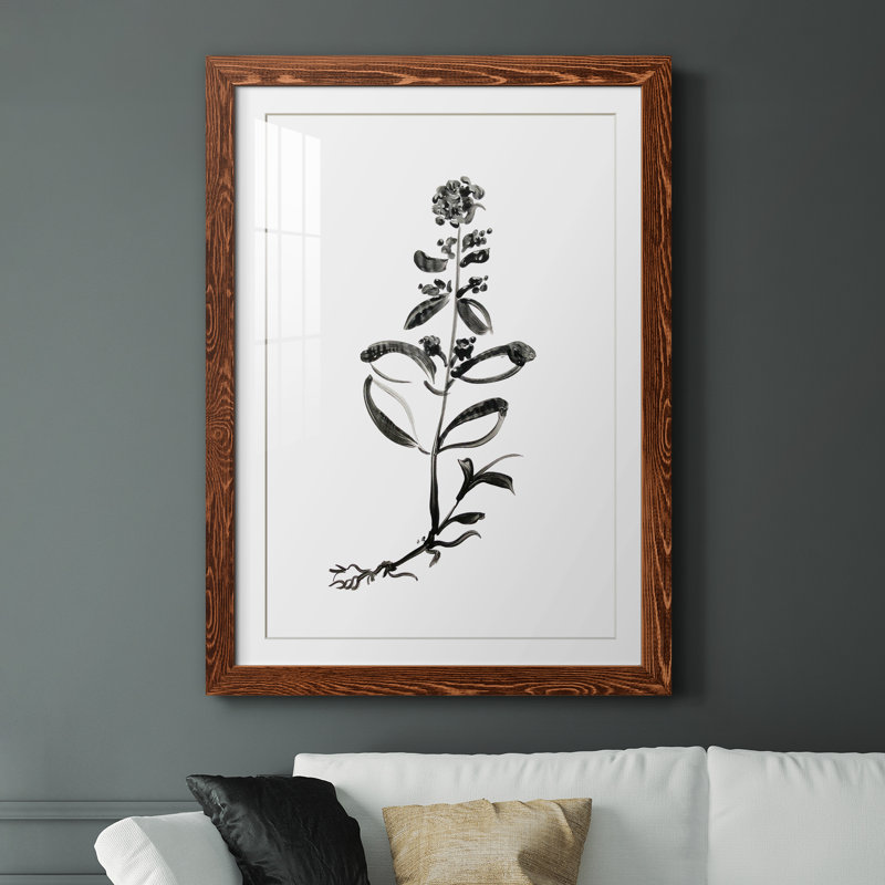 Inky Botanical III - peinture encadrée, H 37,5 po x l 27,5 po x P 1,5 po, Érable