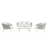 Coussin blanc / cadre gris