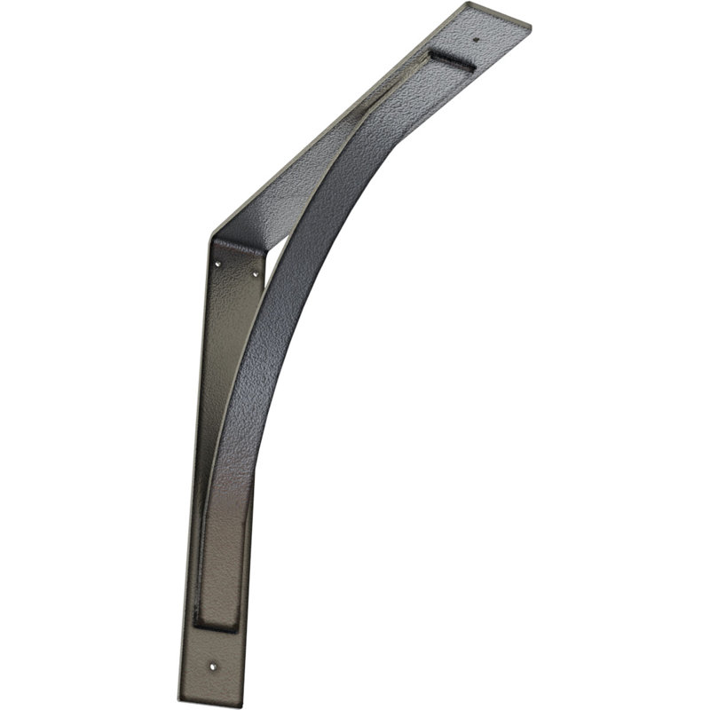 Support en acier Morris, Argent martelé, H 22 po x l 3 po x P 22 po