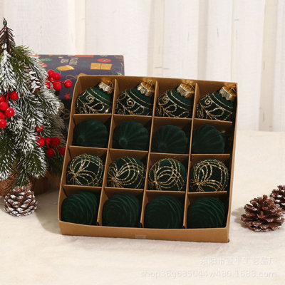 6 Pcs Christmas Ball Ornaments Set, Assorted Shatterproof Christmas Glittering Ornaments for Christmas Tree, Christmas Tree Decoration for Xmas Holiday