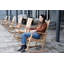 Chaise berçante d'extérieur en bois massif Gatesville
