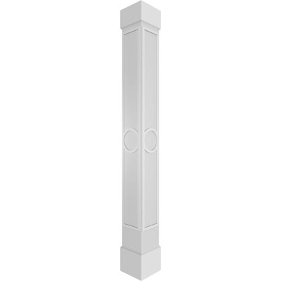 Arts & Crafts Square Non-Tapered with Standard Capital & Standard Base Fretwork Column