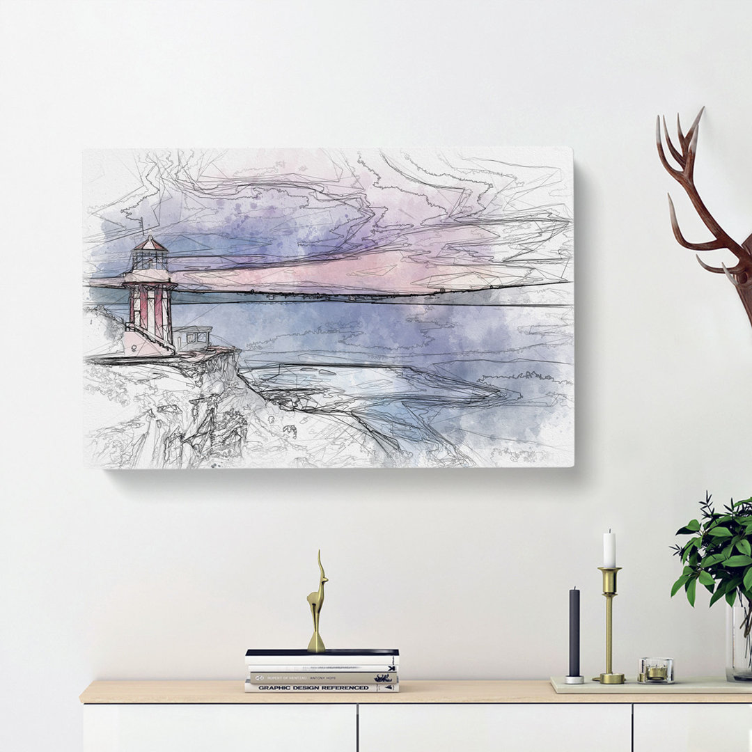 Lighthouse Overlooking Sydney Australia - Wrapped Canvas