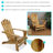 Fanna Rustic Charred Fir Wood Adirondack Chairs