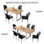 Ensemble de salle à manger Modern Kitchen, table de salle à manger extensible de 51 à 67 po avec chaises rembourrées de H 32 po (1 table et 6 chaises)-1816301542-1865835873