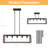 Rectangular Linear 5-light Pendant Lights