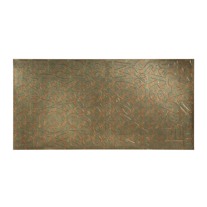 FASÄDE Alphabet Decorative Vinyl 4'X8' Wall Panel, Copper Fantasy