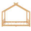 Charmants lits maison en bois massif pour enfants, style Montessori, finition naturelle