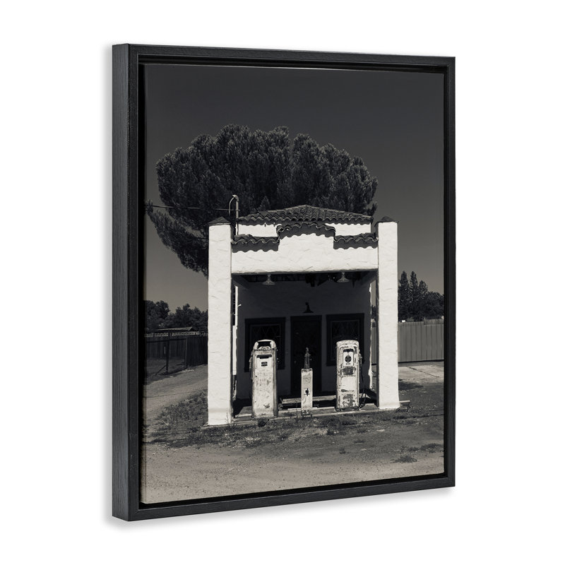 Art mural antique sur toile flottante encadrée, design par Dan Katz, H 31 po x l 25 po, Cadre flottant noir de jais