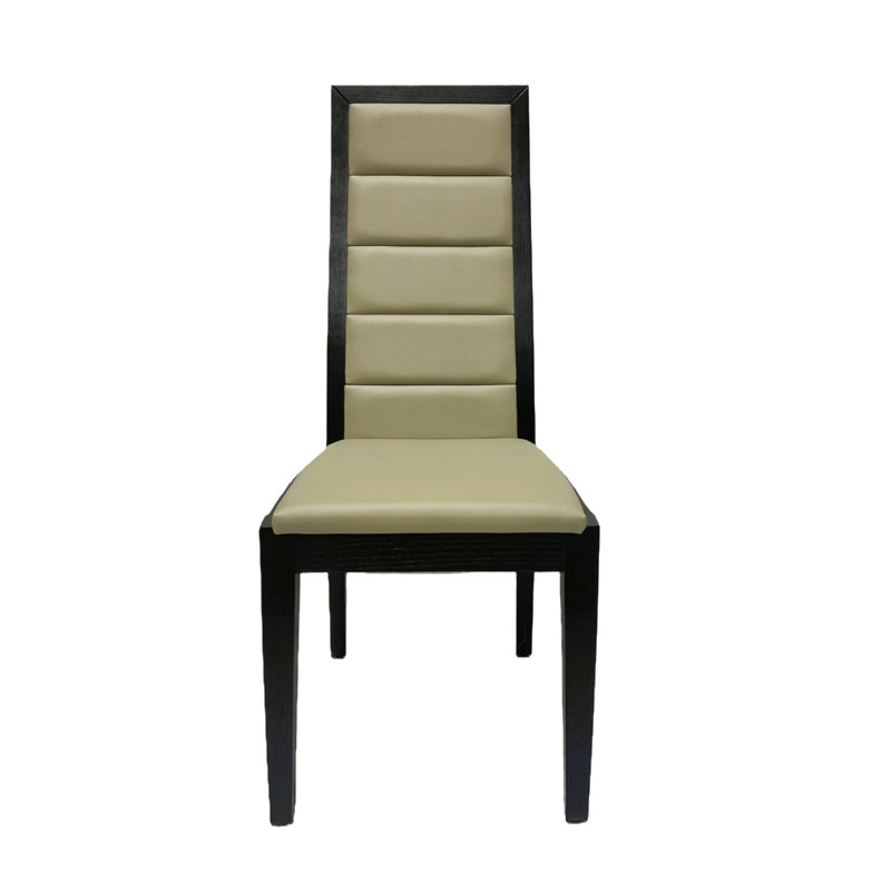 19'' H Upholstered Side Chair, Wenge/Black