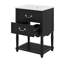 Meuble-lavabo 24 po avec lavabo, meuble-lavabo simple autoportant avec 2 tiroirs et tablette ouverte-124556493