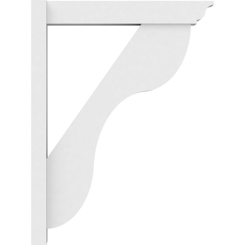 Persienne en PVC de qualité architecturale avec extrémités traditionnelles Carmel, H 32 po x P 24 po, L 5 po