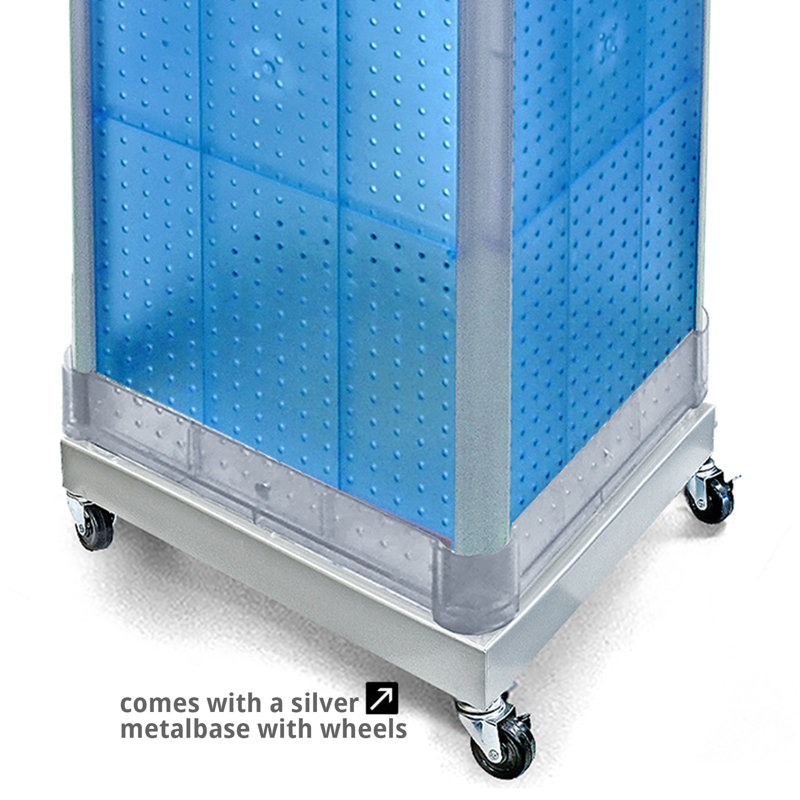 Tour bleue à quatre côtés avec base en métal