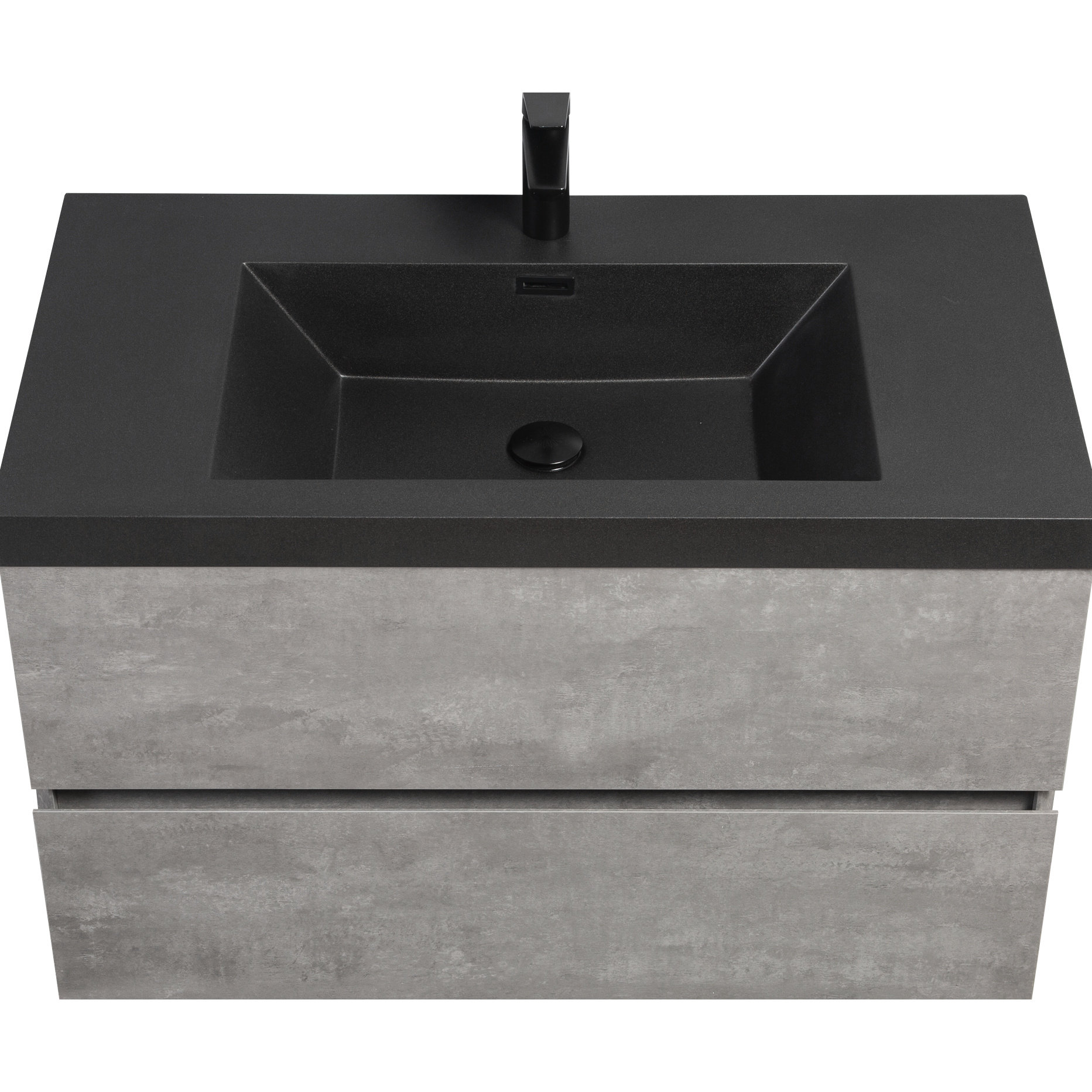 24'' Bathroom Vanity with Ceramic Sink, Bathroom Cabinet with Two Soft ...