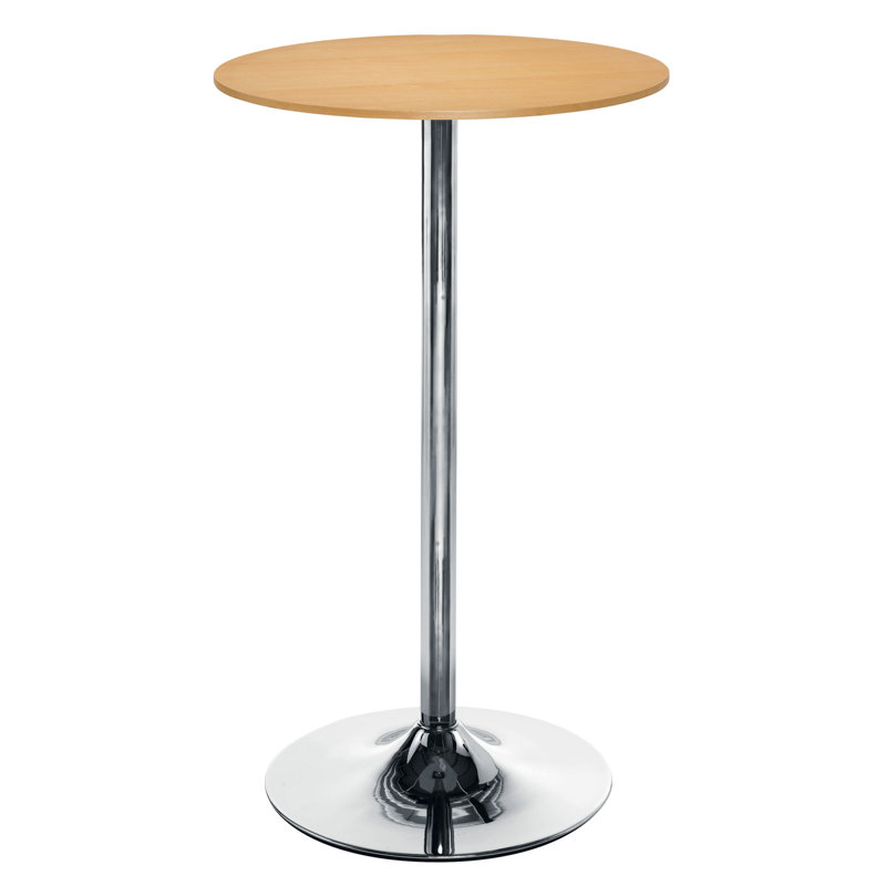 Astral Round Metal Base Dining Table, Beech