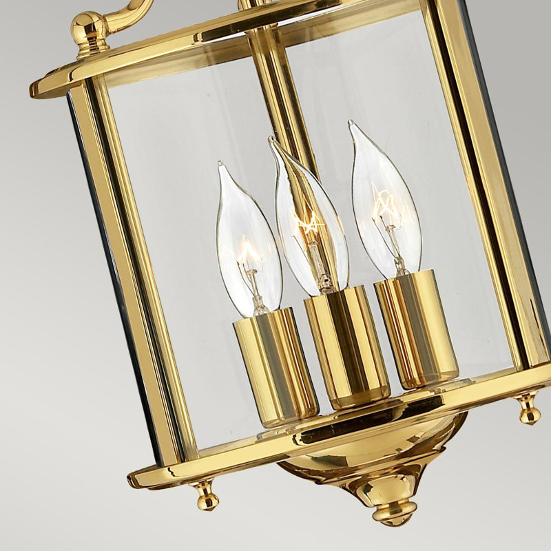 Tibbetts 3 - Light Lantern Pendant, Polished Brass