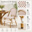 Chaises de bistro françaises d'extérieur en ratine de rat et en aluminium avec finition tissée durable, ensemble de 2