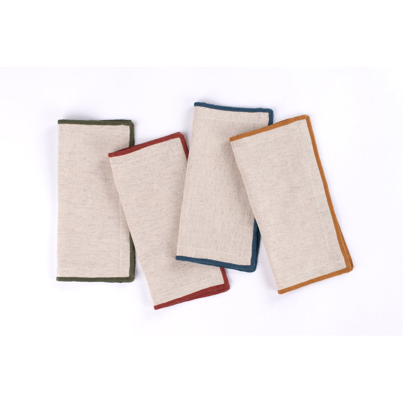 Demauria Clara Cocktail Napkin Set, Bold