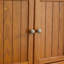 Armoire de rangement haute 72,4 "avec 8 portes et 4 tablettes, bibliothèque, salon, cuisine, salle à manger, armoire de rangement autoportante, chêne-630076034