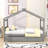 Wood House Bed With Pull-Out Twin Trundle-431005077-431005078