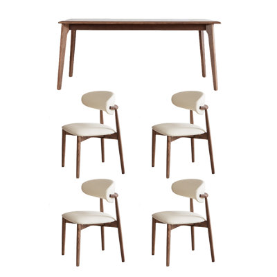 Ensemble de table de salle à manger et de chaises à panneau intégré