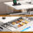 47.2" Large Lift Top Led Modern High Glossy  Coffee Table With Charging Station