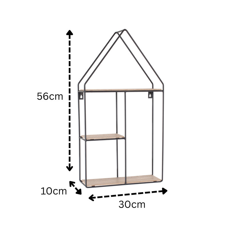 Hallmark Wall Shelf, Wire House Shape Design