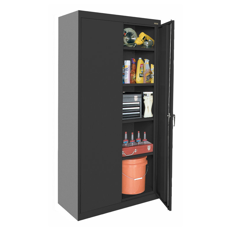 Classic Series 36'' Wide 5 - Shelf Storage Cabinet, Black